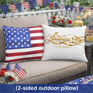 Coussin D'extérieur Amérique 250e anniversaire patriotique en plein ai
