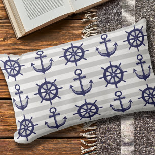 Coussin D'extérieur Ancre et barre de bateau nautique en plein air