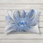 Coussin D'extérieur Aquarelle gris bleu Abstrait Fractal Art Flower<br><div class="desc">Une fleur d'imaginaire unique aux tons bleu et gris,  abstraite et élégante. Conception inhabituelle pour votre coussin extérieure fleurie décorative et plus encore.</div>