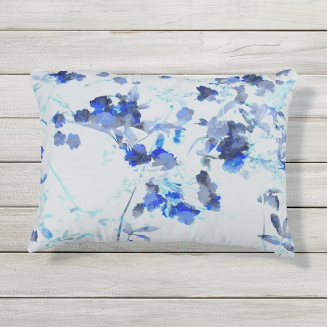 Coussin D'extérieur Art moderne et branché de motif fleuri/fleuri (Dos)