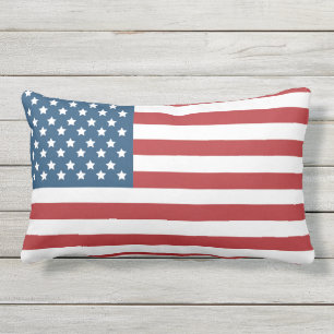 Coussin D'extérieur Bannière étoilée de drapeau américain des