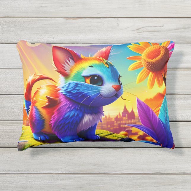 Coussin D'extérieur Beau Animaux Trois (Devant)