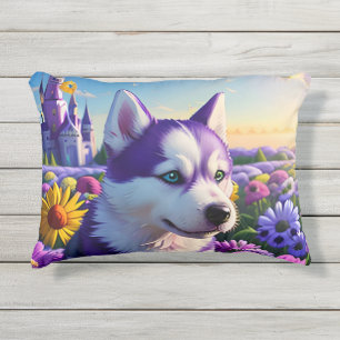 Coussin D'extérieur Beau Husky Chien Deux