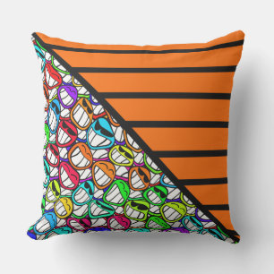Coussin D'extérieur BG Stripes Motif large orange + cool