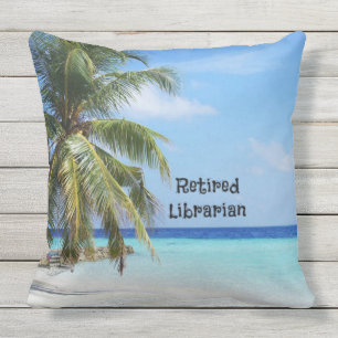 Coussin D'extérieur Bibliothécaire à la retraite