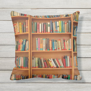 Coussin D'extérieur Bibliothèque Livres Librairie Vêtements de livres 