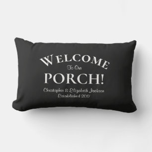 Coussin D'extérieur Bienvenue dans le devis Porch Custom Family Names 