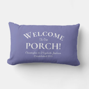 Coussin D'extérieur Bienvenue sur les noms de famille Porch Tendance B