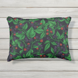 Coussin D'extérieur Blackberry sur gris foncé