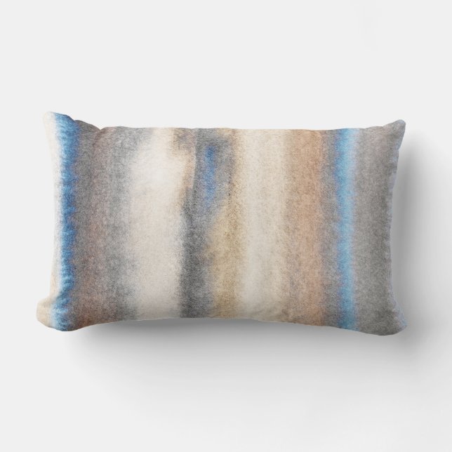 Coussin D'extérieur Bleu Beige Abstrait (Recto)