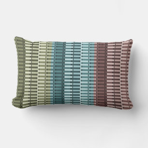 Coussin D'extérieur Bleu Jaune Vert Rouge Design Moderne Chic Motif