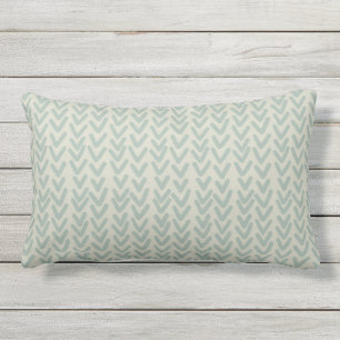 Coussin D'extérieur Boho V Motif Seafoam Vert Beige