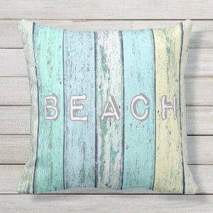 Coussin D'extérieur Bois de flottage rustique de plage