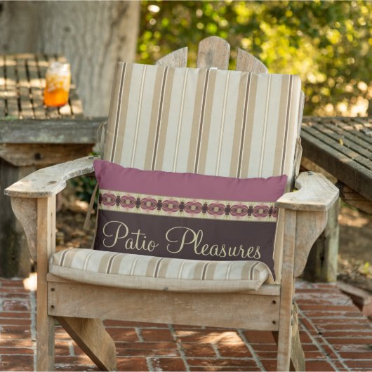 Coussin D'extérieur Brown foncé avec Bourgogne (Chaise)