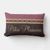 Coussin D'extérieur Brown foncé avec Bourgogne (Recto)