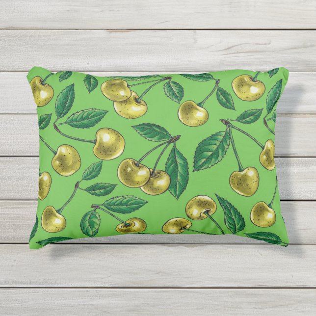 Coussin D'extérieur Cerises jaunes (Devant)
