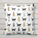 Coussin D'extérieur Chats Kitty en or et noir et Marbre blanc<br><div class="desc">Ce chic et cool faux imprimé or et marbre noir et blanc à motifs kitty chats sont parfaits pour l'amoureux des animaux tendance et élégant. Son imprimé moderne et mignon est parfait pour de nombreux cadeaux et occasions. Profitez de ce design contemporain et à la mode pour votre prochain achat;...</div>