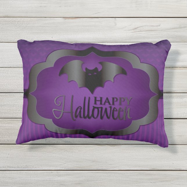 Coussin D'extérieur Chauve-souris d'Halloween (Dos)