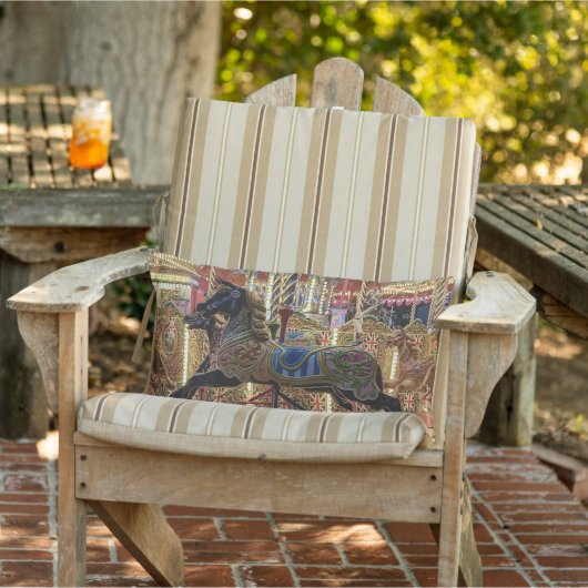 Coussin D'extérieur Cheval noir (Chaise)