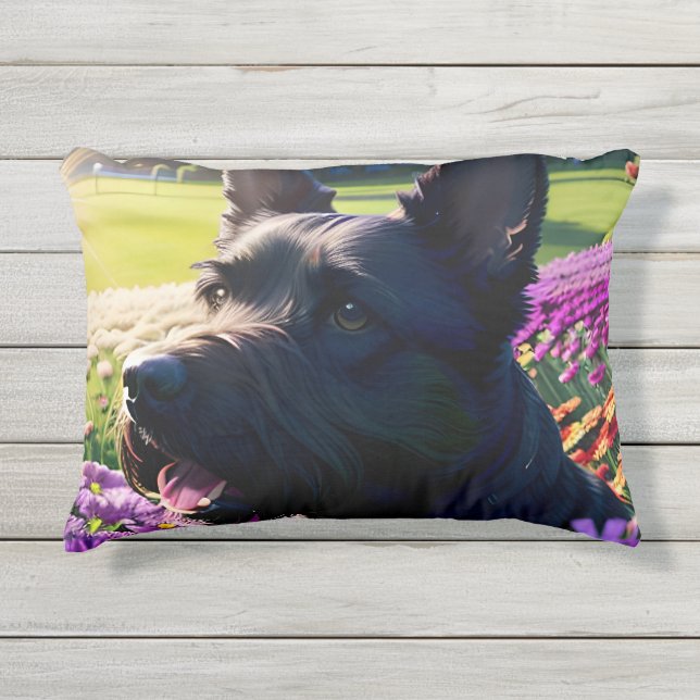 Coussin D'extérieur Chien Beau Scottish Terrier Un (Devant)