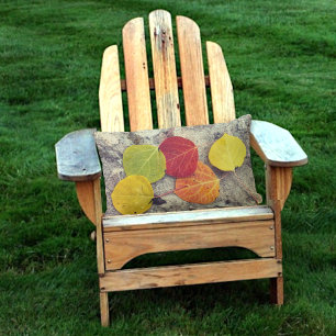 Coussin D'extérieur Cinq coloriés Rustic Fall Aspen Feuille photo