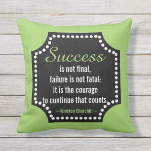 Coussin D'extérieur Citation de motivation de succès de Winston