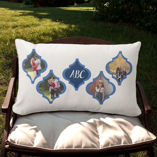 Coussin D'extérieur Collage photo Quatrefoil (Créateur téléchargé)