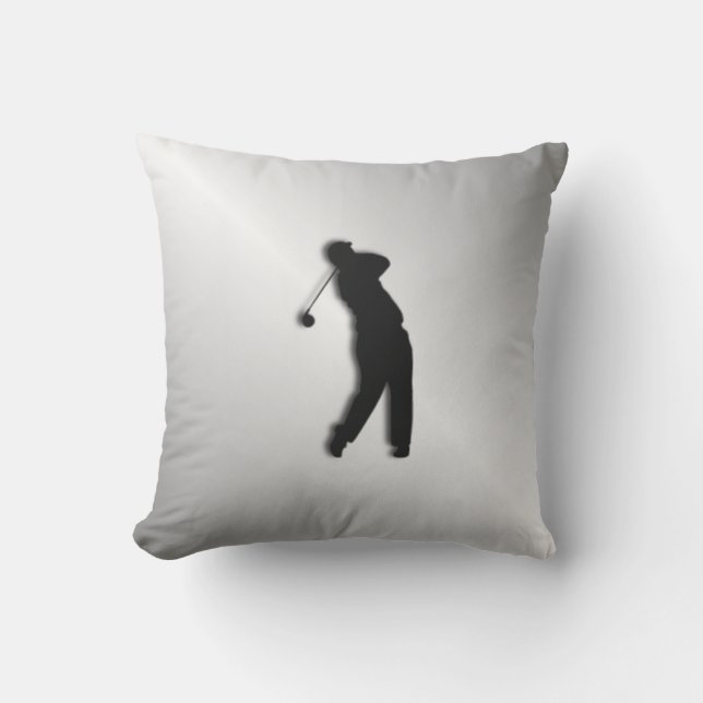 Coussin D'extérieur Conception de golf argentée (Recto)
