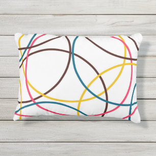 Coussin D'extérieur Cool moderne, coloré, simple, cercles urbains tend