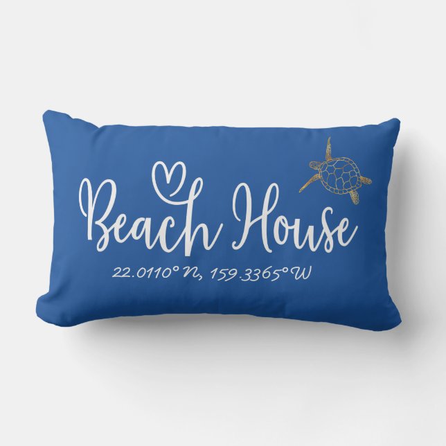 Coussin D'extérieur  Coordonnées Blue Sea Turtle Beach House (Recto)