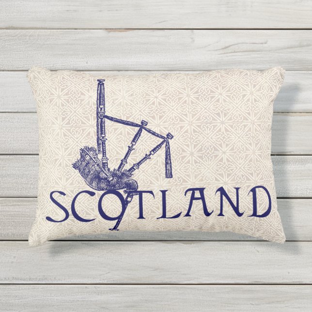Coussin D'extérieur Cornemuses de l'Ecosse, conception d'écossais (Devant)