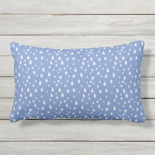 Coussin D'extérieur Cornflower Blue Whimsical Stars Motif extérieur