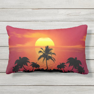 Coussin D'extérieur Coucher de soleil tropical