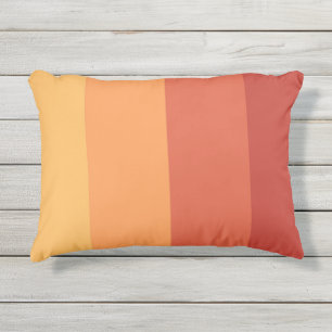 Coussin D'extérieur Couleurs chaudes - rayures teintes rétro 
