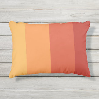 Coussin D'extérieur Couleurs chaudes - rayures teintes rétro 