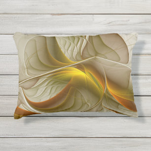 Coussin D'extérieur Couleurs de métaux précieux, art fractal abstrait