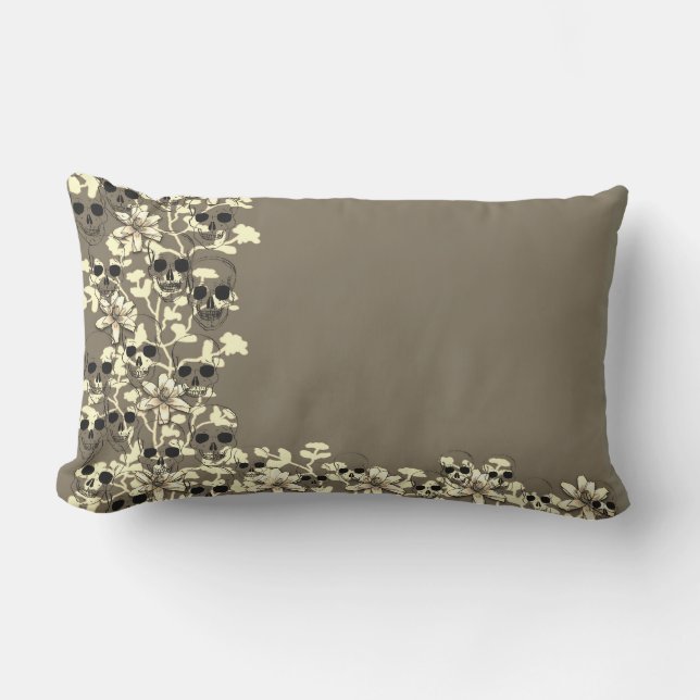 Coussin D'extérieur Crâne de style rétro vintage (Recto)