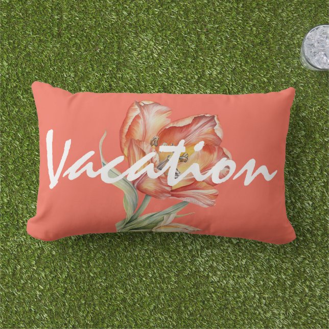 Coussin D'extérieur Custom romantic relaxing background in pink floral (Herbe)