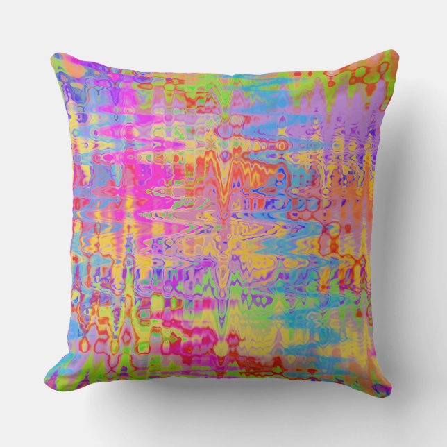 Coussin D'extérieur Danse arc-en-ciel Abstraite (Recto)
