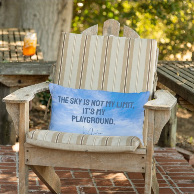 Coussin D'extérieur Devis Sky de nom personnalisé (Chaise)