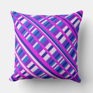 Coussin D'extérieur Diagonale bleue rose violet