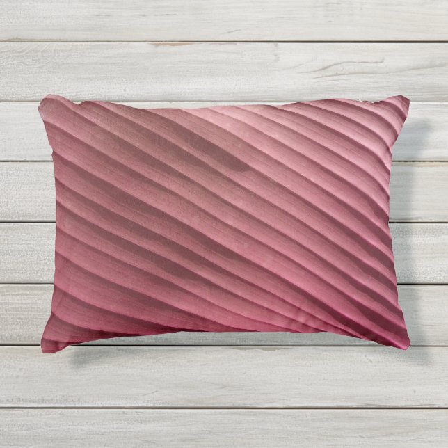 Coussin D'extérieur Diagonale rouge feuille (Devant)