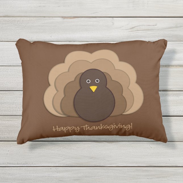 Coussin D'extérieur Dinde de Thanksgiving (Devant)