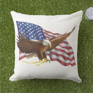 Coussin D'extérieur Drapeau américain et aigle