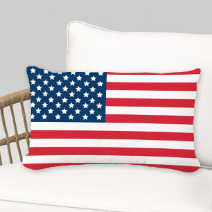 Coussin D'extérieur Drapeau américain Rouge Blanc Bleu Patriotique