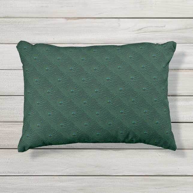 Coussin D'extérieur Eau sur métal vert (Devant)