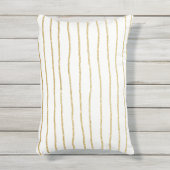 Coussin D'extérieur élégant faux or parties scintillant rayures motif (Devant (Vertical))