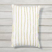 Coussin D'extérieur élégant faux or parties scintillant rayures motif (Dos (Vertical))