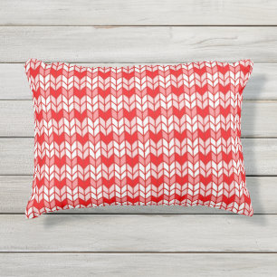 COUSSIN D'EXTÉRIEUR EN MAILLE GINGHAM ROUGE