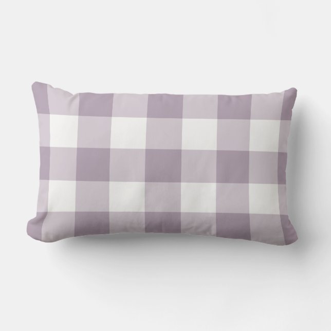 Coussin D'extérieur En vichy violet À damiers Motif (Recto)